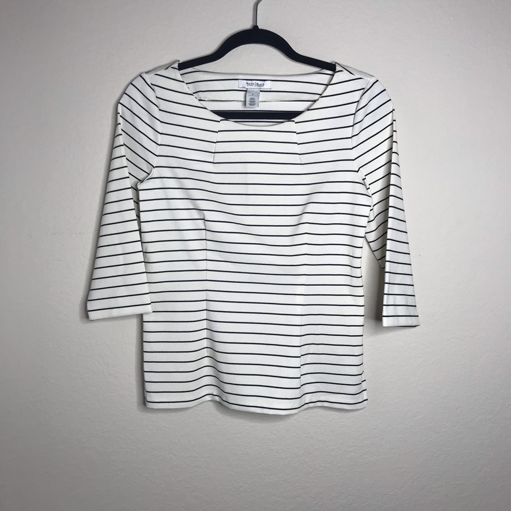 White House Black Market Quarter Sleeved Top